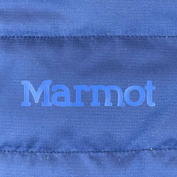 Marmot Jacket Big Kids Small Navy Blue Puffer Full Zip Mock Neck Zip Pockets - Picture 4 of 13